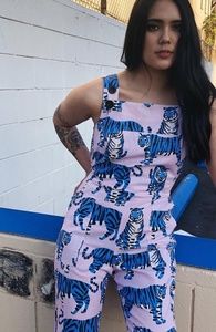 Nooworks blue tiger overalls